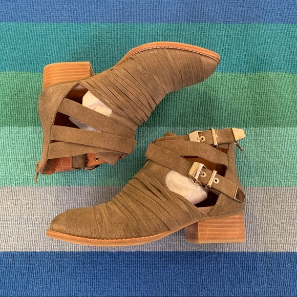 Jeffrey Campbell taupe suede nuestra booties - Picture 4 of 8